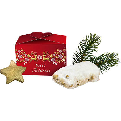 Mini-Stollen Merry Christmas , Gemischt, 10,00cm x 7,00cm x 7,00cm (Länge x Höhe x Breite), Bild 1