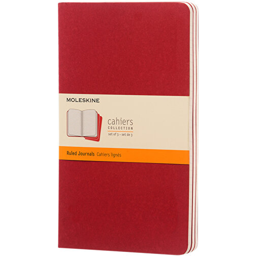 Moleskine Cahier Journal L – Liniert , Moleskine, cranberry rot, Karton, 21,00cm x 0,67cm x 13,00cm (Länge x Höhe x Breite), Bild 1