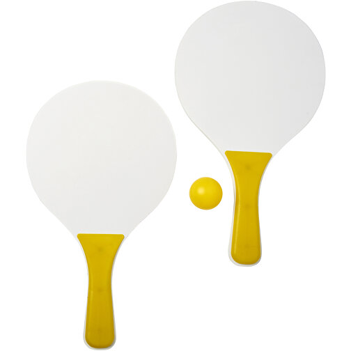 Bounce Strandspiel-Set , gelb / weiß, MDF, 18,50cm x 33,00cm x 0,50cm (Länge x Höhe x Breite), Bild 5