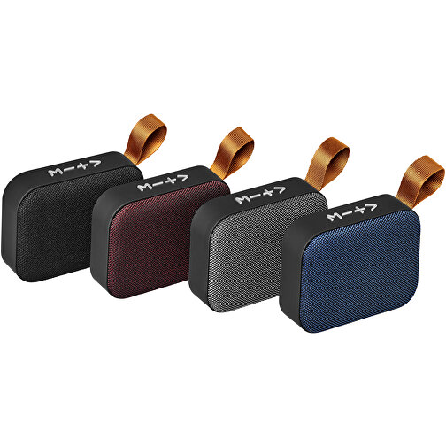 Fashion Stoff Bluetooth®-Lautsprecher , schwarz, ABS Kunststoff, 4,00cm x 8,20cm x 11,20cm (Länge x Höhe x Breite), Bild 7