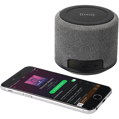 Fiber 3W Bluetooth® Lautsprecher Mit Kabelloser Ladefunktion , schwarz, ABS Kunststoff, 8,00cm (Höhe), Bild 7