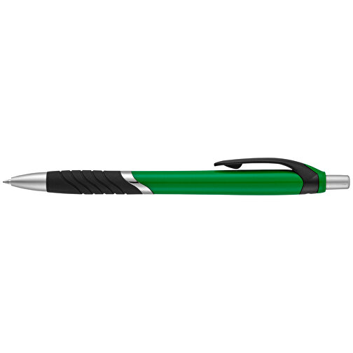 Turbo Kugelschreiber Mit Gummigriff , grün / schwarz, ABS Kunststoff, 14,30cm (Länge), Bild 5