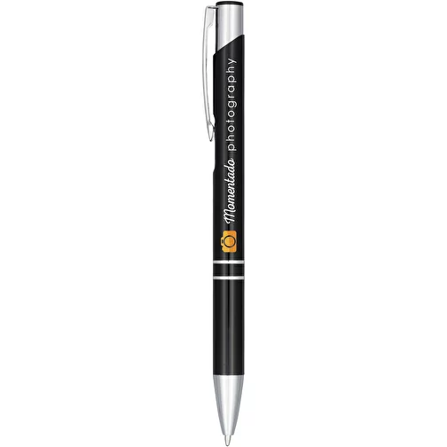 Stylo bille rétractable en aluminium anodisé Moneta, Image 2