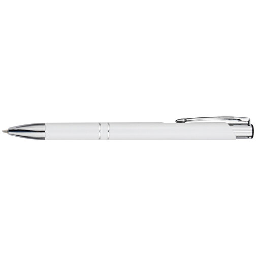 Moneta Druckkugelschreiber Aus Aluminium , weiß, Aluminium, 13,50cm (Höhe), Bild 4