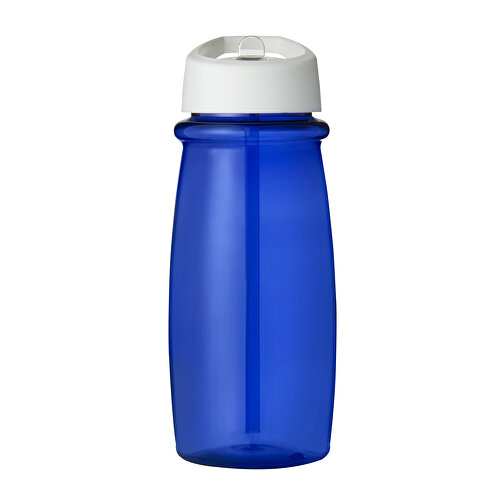 H2O Active® Pulse 600 Ml Sportflasche Mit Ausgussdeckel , blau / weiß, PET Kunststoff, 72% PP Kunststoff, 17% SAN Kunststoff, 11% PE Kunststoff, 19,90cm (Höhe), Bild 4