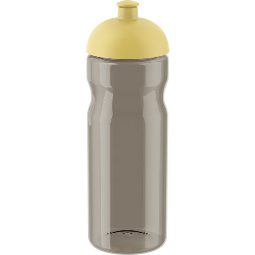 H2O Active® Eco Base 650 Ml Sportflasche Mit Stülpdeckel , kohle transparent / gelb, PCR Kunststoff, 90% PP Kunststoff, 10% TPE Kunststoff, 22,40cm (Höhe), Bild 1