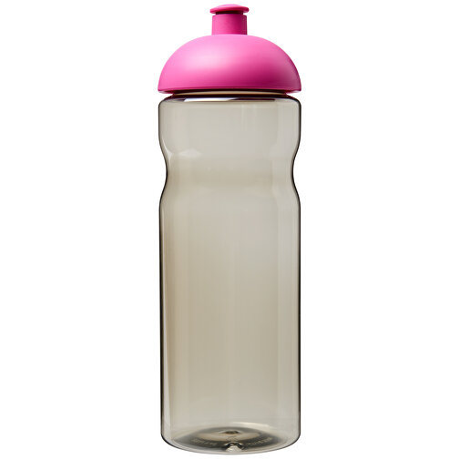 H2O Active® Eco Base 650 Ml Sportflasche Mit Stülpdeckel , kohle transparent / magenta, PCR Kunststoff, 90% PP Kunststoff, 10% TPE Kunststoff, 22,40cm (Höhe), Bild 2