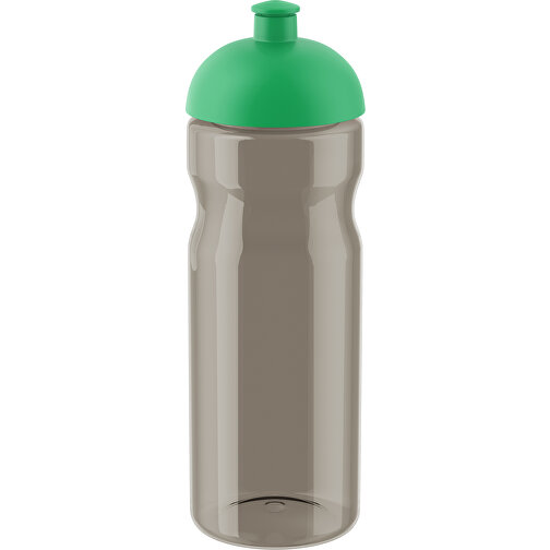 H2O Active® Eco Base 650 Ml Sportflasche Mit Stülpdeckel , kohle transparent / hellgrün, PCR Kunststoff, 90% PP Kunststoff, 10% TPE Kunststoff, 22,40cm (Höhe), Bild 1