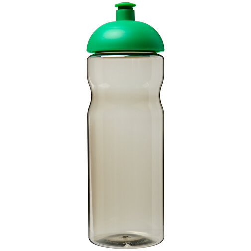H2O Active® Eco Base 650 Ml Sportflasche Mit Stülpdeckel , kohle transparent / hellgrün, PCR Kunststoff, 90% PP Kunststoff, 10% TPE Kunststoff, 22,40cm (Höhe), Bild 2