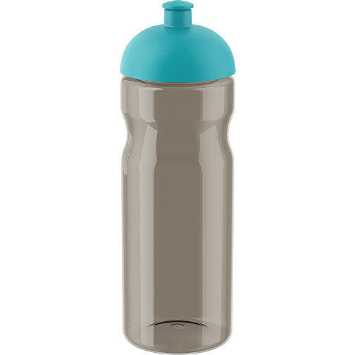 H2O Active® Eco Base 650 Ml Sportflasche Mit Stülpdeckel , kohle transparent / aquablau, PCR Kunststoff, 90% PP Kunststoff, 10% TPE Kunststoff, 22,40cm (Höhe), Bild 1