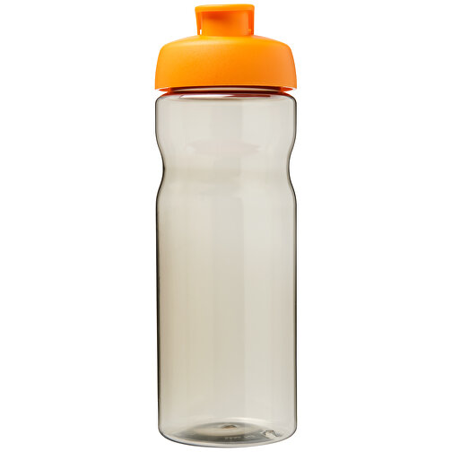 H2O Active® Eco Base 650 Ml Sportflasche Mit Klappdeckel , kohle transparent / orange, PCR plastic, PP-Kunststoff, 22,40cm (Höhe), Bild 2
