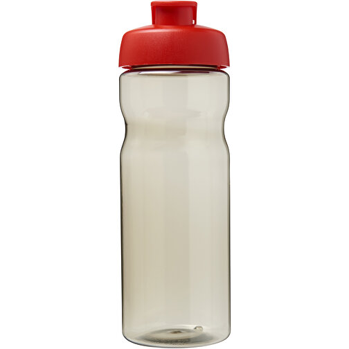 H2O Active® Eco Base 650 Ml Sportflasche Mit Klappdeckel , kohle / rot, PCR Kunststoff, PP Kunststoff, 22,10cm (Höhe), Bild 3