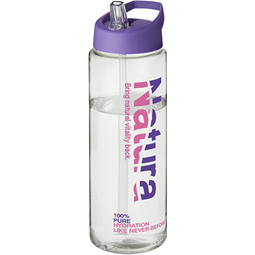H2O Active® Vibe 850 Ml Sportflasche Mit Ausgussdeckel , transparent / lila, PET Kunststoff, 72% PP Kunststoff, 17% SAN Kunststoff, 11% PE Kunststoff, 24,20cm (Höhe), Bild 2