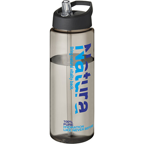 H2O Active® Vibe 850 Ml Sportflasche Mit Ausgussdeckel , charcoal / schwarz, PET Kunststoff, 72% PP Kunststoff, 17% SAN Kunststoff, 11% PE Kunststoff, 24,20cm (Höhe), Bild 2