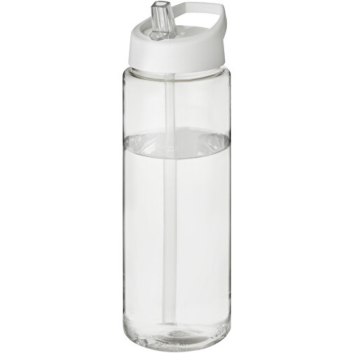 H2O Active® Vibe 850 Ml Sportflasche Mit Ausgussdeckel , transparent / weiss, PET Kunststoff, 72% PP Kunststoff, 17% SAN Kunststoff, 11% PE Kunststoff, 24,20cm (Höhe), Bild 1