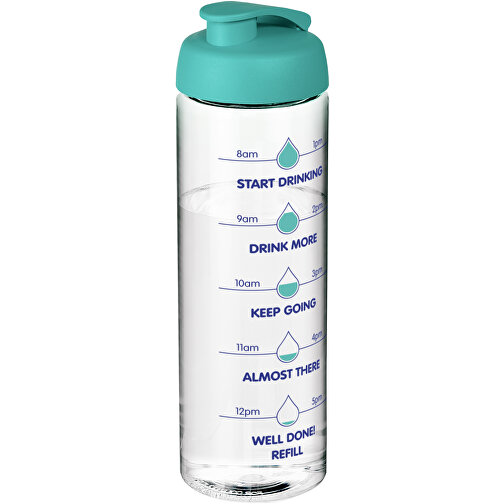H2O Active® Vibe 850 Ml Sportflasche Mit Klappdeckel , transparent / aquablau, PET Kunststoff, PP Kunststoff, 24,40cm (Höhe), Bild 2