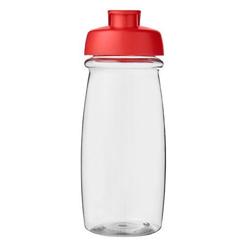 H2O Active® Pulse 600 Ml Sportflasche Mit Klappdeckel , transparent / rot, PET Kunststoff, PP Kunststoff, 20,30cm (Höhe), Bild 4