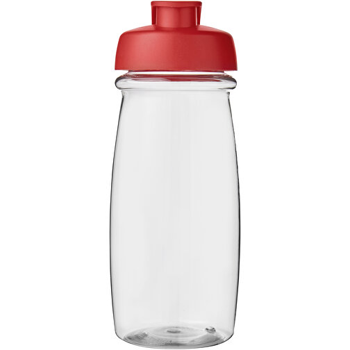 H2O Active® Pulse 600 Ml Sportflasche Mit Klappdeckel , transparent / rot, PET Kunststoff, PP Kunststoff, 20,30cm (Höhe), Bild 3