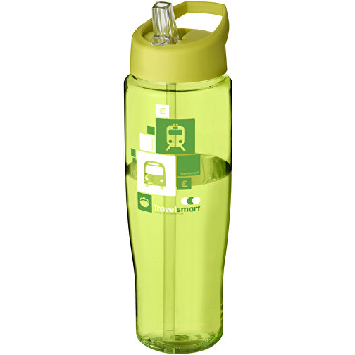 H2O Active® Tempo 700 Ml Sportflasche Mit Ausgussdeckel , limone, PET Kunststoff, 72% PP Kunststoff, 17% SAN Kunststoff, 11% PE Kunststoff, 23,40cm (Höhe), Bild 2