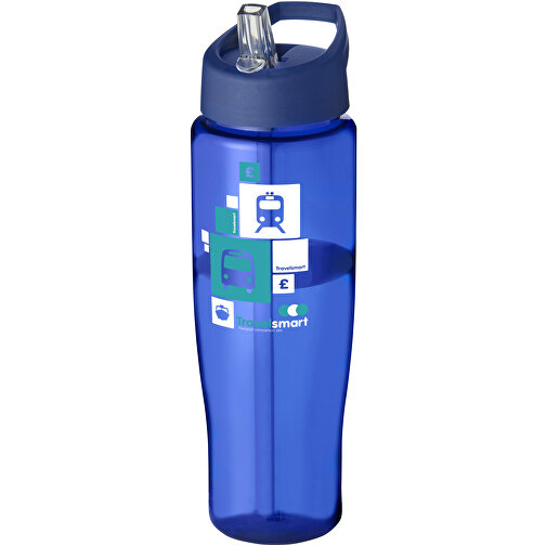 H2O Active® Tempo 700 Ml Sportflasche Mit Ausgussdeckel , blau, PET Kunststoff, 72% PP Kunststoff, 17% SAN Kunststoff, 11% PE Kunststoff, 23,40cm (Höhe), Bild 2
