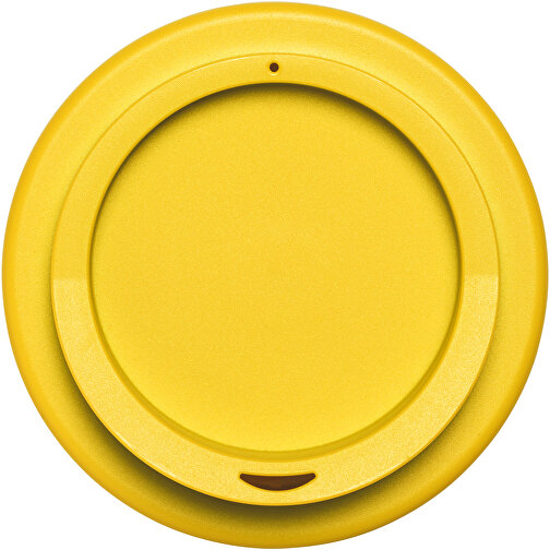 Americano® 350 Ml Isolierbecher Mit Schutzring , schwarz / gelb, PP Kunststoff, Silikon Kunststoff, 15,40cm (Höhe), Bild 4