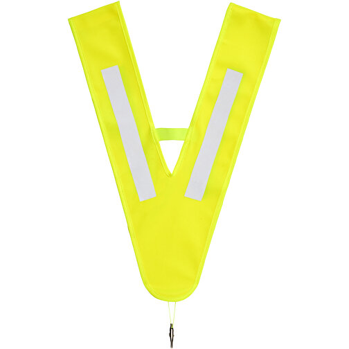 V-förmige Reflektierende Sicherheitsweste , neongelb, Polyester, 43,00cm x 28,00cm (Länge x Breite), Bild 4