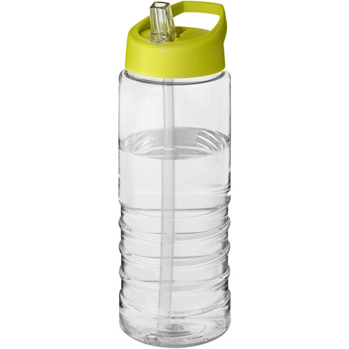 H2O Active® Treble 750 Ml Sportflasche Mit Ausgussdeckel , transparent / limone, PET Kunststoff, 72% PP Kunststoff, 17% SAN Kunststoff, 11% PE Kunststoff, 22,80cm (Höhe), Bild 1
