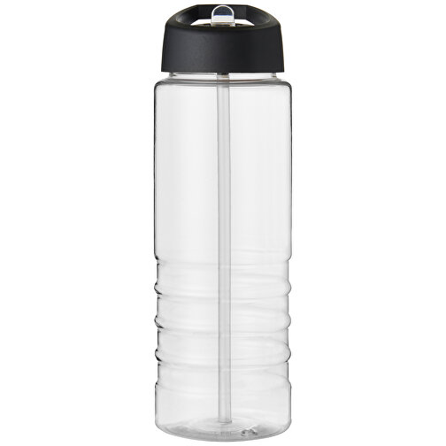 H2O Active® Treble 750 Ml Sportflasche Mit Ausgussdeckel , transparent / schwarz, PET Kunststoff, 72% PP Kunststoff, 17% SAN Kunststoff, 11% PE Kunststoff, 22,80cm (Höhe), Bild 4