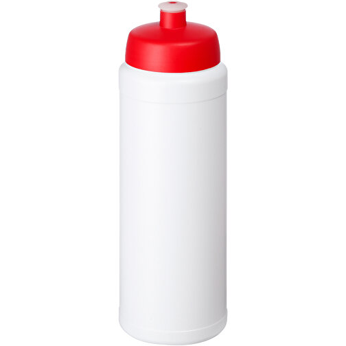 Baseline® Plus 750 Ml Flasche Mit Sportdeckel , weiß / rot, HDPE Kunststoff, PP Kunststoff, 23,60cm (Höhe), Bild 1