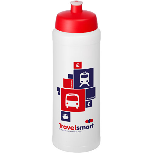 Baseline® Plus Grip 750 Ml Sportflasche Mit Sportdeckel , transparent / rot, HDPE Kunststoff, PP Kunststoff, 23,60cm (Höhe), Bild 2