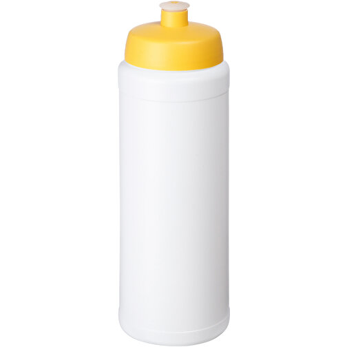 Baseline® Plus Grip 750 Ml Sportflasche Mit Sportdeckel , weiss / gelb, HDPE Kunststoff, PP Kunststoff, 23,60cm (Höhe), Bild 1