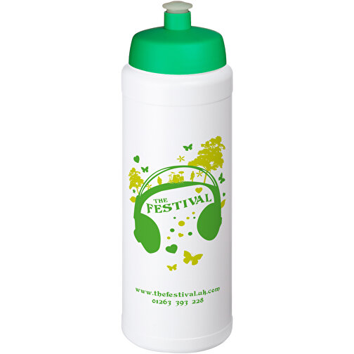 Baseline® Plus Grip 750 Ml Sportflasche Mit Sportdeckel , weiss / grün, HDPE Kunststoff, PP Kunststoff, 23,60cm (Höhe), Bild 2