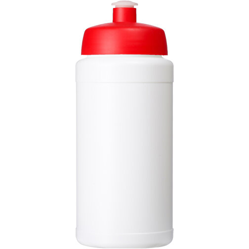 Baseline® Plus 500 Ml Flasche Mit Sportdeckel , weiss / rot, HDPE Kunststoff, PP Kunststoff, 18,50cm (Höhe), Bild 3