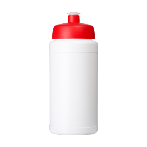 Baseline® Plus 500 Ml Flasche Mit Sportdeckel , weiß / rot, HDPE Kunststoff, PP Kunststoff, 18,50cm (Höhe), Bild 4