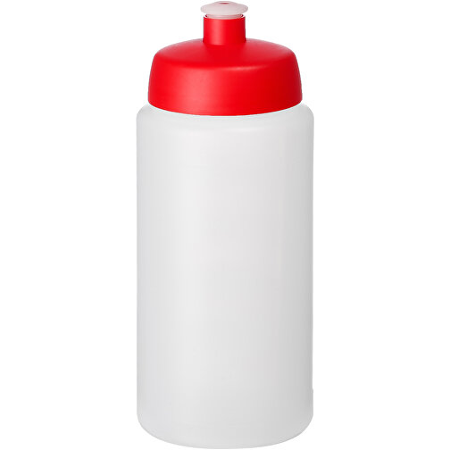 Baseline® Plus Grip 500 Ml Sportflasche Mit Sportdeckel , transparent / rot, HDPE Kunststoff, PP Kunststoff, 18,50cm (Höhe), Bild 1