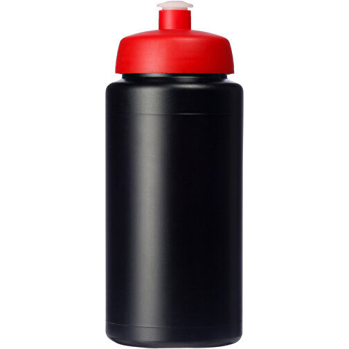 Baseline® Plus Grip 500 Ml Sportflasche Mit Sportdeckel , schwarz / rot, HDPE Kunststoff, PP Kunststoff, 18,50cm (Höhe), Bild 3