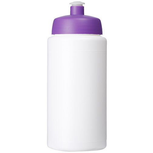 Baseline® Plus Grip 500 Ml Sportflasche Mit Sportdeckel , weiß / lila, HDPE Kunststoff, PP Kunststoff, 18,50cm (Höhe), Bild 4