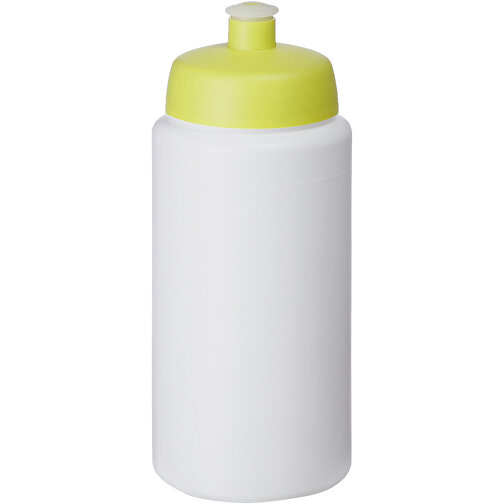 Baseline® Plus Grip 500 Ml Sportflasche Mit Sportdeckel , weiss / limone, HDPE Kunststoff, PP Kunststoff, 18,50cm (Höhe), Bild 1