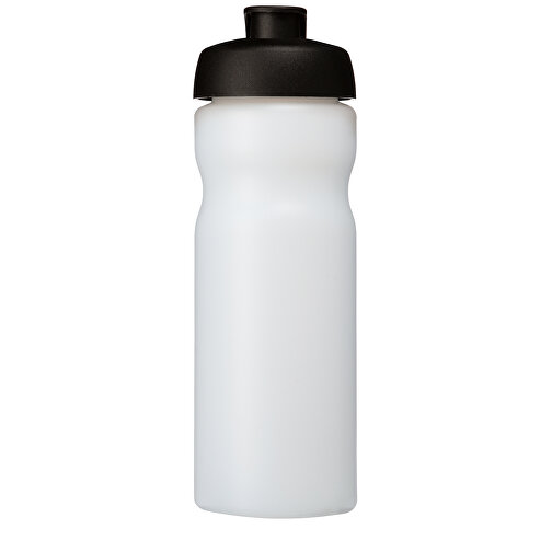 Baseline® Plus 650 Ml Sportflasche Mit Klappdeckel , transparent / schwarz, HDPE Kunststoff, PP Kunststoff, 22,30cm (Höhe), Bild 4