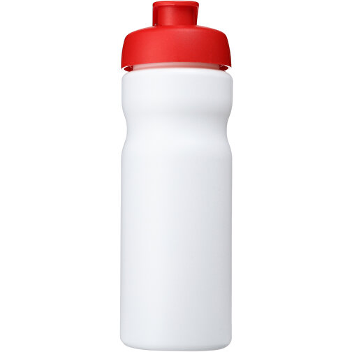 Baseline® Plus 650 Ml Sportflasche Mit Klappdeckel , weiß / rot, HDPE Kunststoff, PP Kunststoff, 22,30cm (Höhe), Bild 3