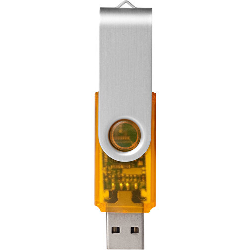 Rotate Transculent USB-Stick , orange MB , 2 GB , Kunststoff, Aluminium MB , 5,80cm x 1,90cm x 1,00cm (Länge x Höhe x Breite), Bild 3