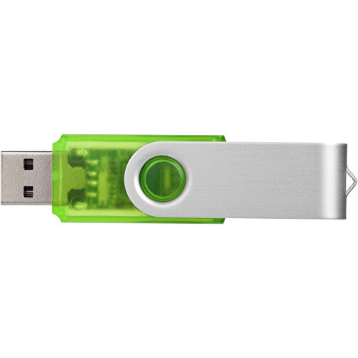 Rotate Transculent USB-Stick , grün MB , 32 GB , Kunststoff, Aluminium MB , 5,80cm x 1,90cm x 1,00cm (Länge x Höhe x Breite), Bild 3