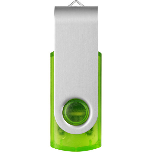 Rotate Transculent USB-Stick , grün MB , 4 GB , Kunststoff, Aluminium MB , 5,80cm x 1,90cm x 1,00cm (Länge x Höhe x Breite), Bild 4