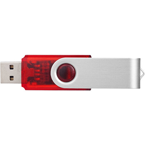 Rotate Transculent USB-Stick , rot MB , 8 GB , Kunststoff, Aluminium MB , 5,80cm x 1,90cm x 1,00cm (Länge x Höhe x Breite), Bild 3
