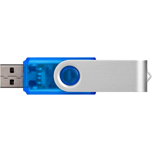 Rotate Transculent USB-Stick , blau MB , 8 GB , Kunststoff, Aluminium MB , 5,80cm x 1,90cm x 1,00cm (Länge x Höhe x Breite), Bild 5