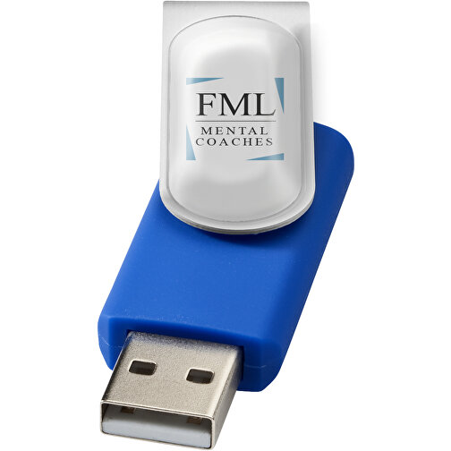 Rotate Doming USB-Stick , royalblau MB , 16 GB , Kunststoff, Aluminium MB , 5,80cm x 1,90cm x 1,00cm (Länge x Höhe x Breite), Bild 2