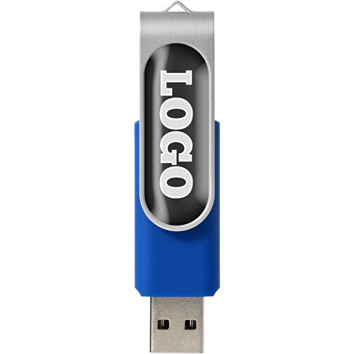 Rotate Doming USB-Stick , royalblau MB , 1 GB , Kunststoff, Aluminium MB , 5,80cm x 1,90cm x 1,00cm (Länge x Höhe x Breite), Bild 3