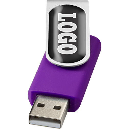 Rotate Doming USB-Stick , lila MB , 32 GB , Kunststoff, Aluminium MB , 5,80cm x 1,90cm x 1,00cm (Länge x Höhe x Breite), Bild 1