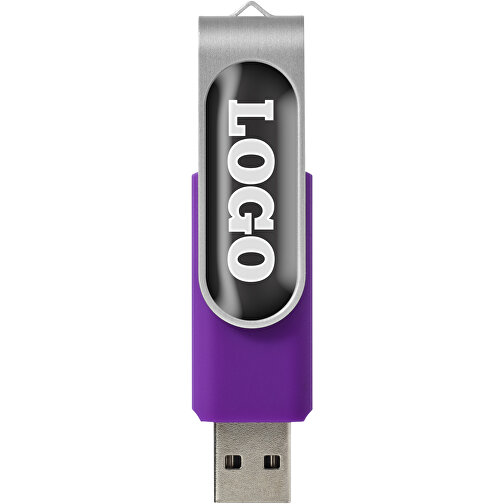 Rotate Doming USB-Stick , lila MB , 32 GB , Kunststoff, Aluminium MB , 5,80cm x 1,90cm x 1,00cm (Länge x Höhe x Breite), Bild 3