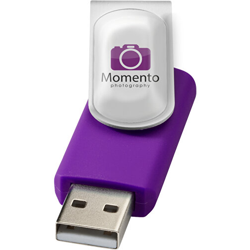 Rotate Doming USB-Stick , lila MB , 4 GB , Kunststoff, Aluminium MB , 5,80cm x 1,90cm x 1,00cm (Länge x Höhe x Breite), Bild 2
